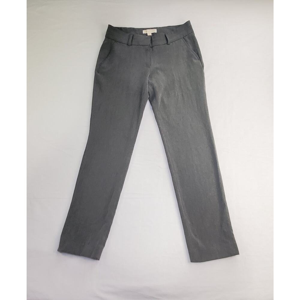 Michael Kors Sz 4 Dress Slacks Pants Women Zipper Poly Blend Stretch Gray Ca15
